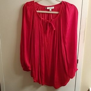 Jennifer Lopez Peasant Shirt 1X Red